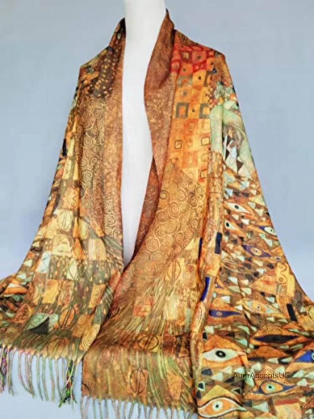 Reversible Large Shawl Wrap Blanket Double Sided Art Print Warm Pashmina